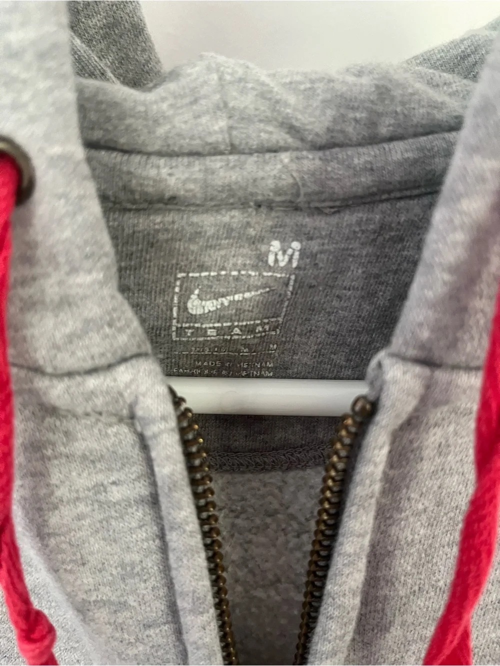 Ohio State Kids' Gray Zip-Up Hoodie with Red Accents size Medium